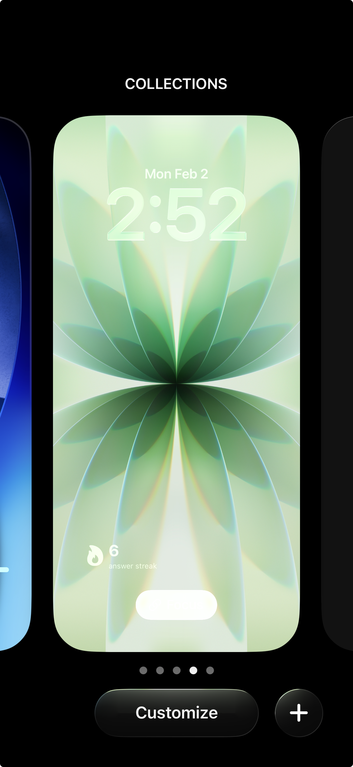 Long press your lock screen